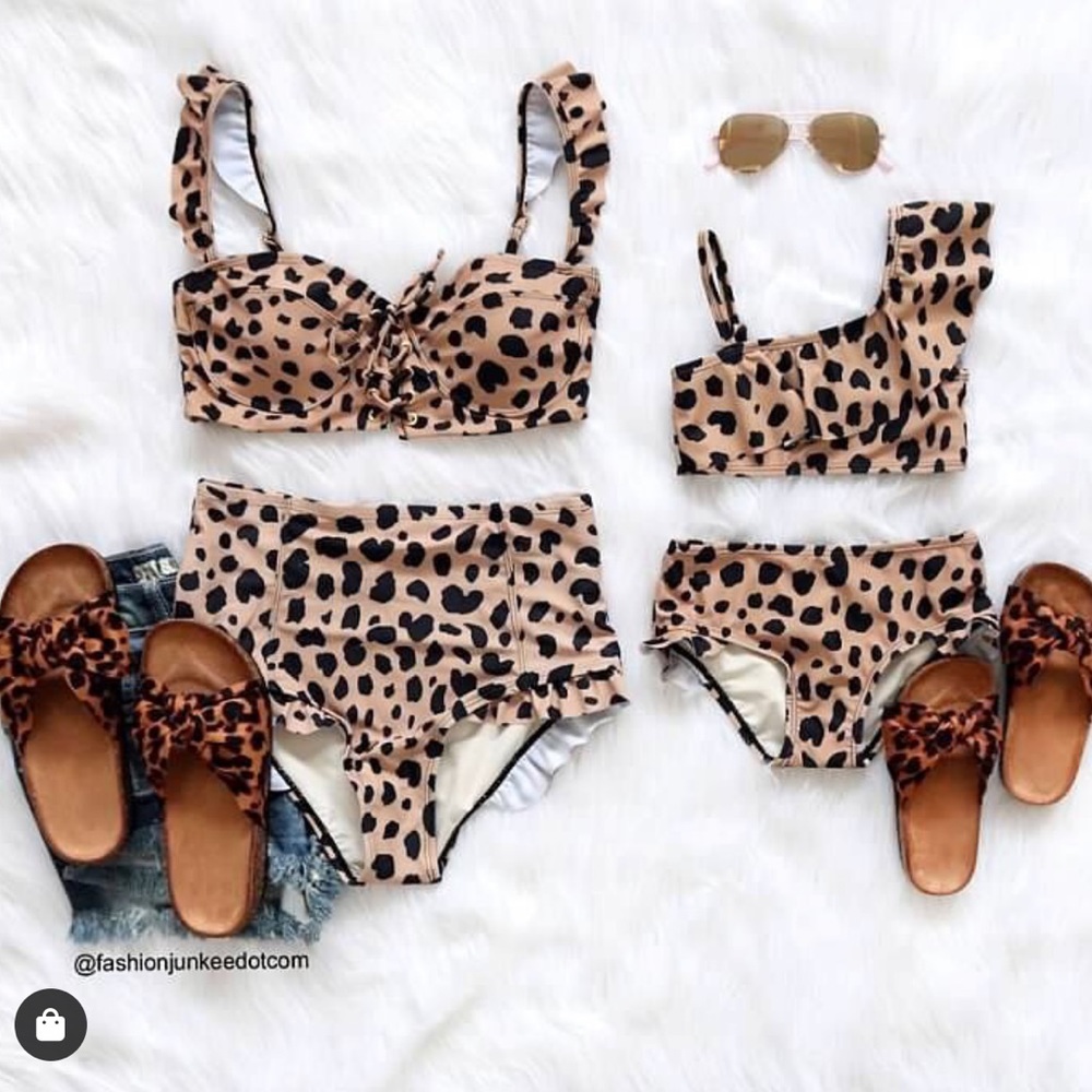 NWT Leopard high waist bikini